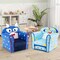 Costway Kid's Sofa Chair Toddler Upholstered Armchair Wooden Frame Children Couch Blue